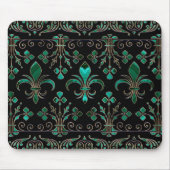Fleur-de-lis-versiering Malachite Green Muismat (Voorkant)