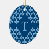Fleur-de-Lis-versiering, pas aan Keramisch Ornament (Rechts)