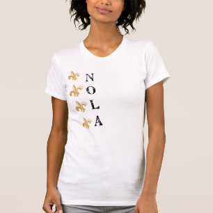 Fleur De Lis Vertical NOLA Vtg T-shirt