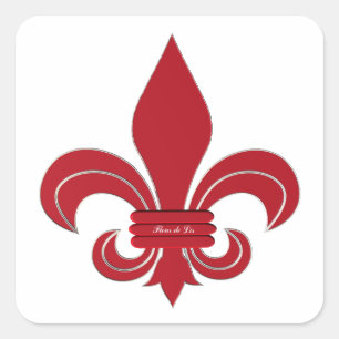 Fleur de Lis Vierkante Sticker