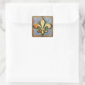 Fleur De Lis Vierkante Sticker (Tas)