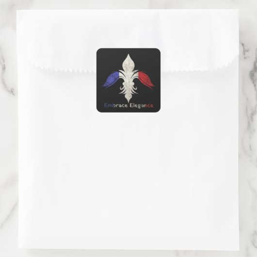 Fleur-de-Lis Vierkante Sticker (Tas)