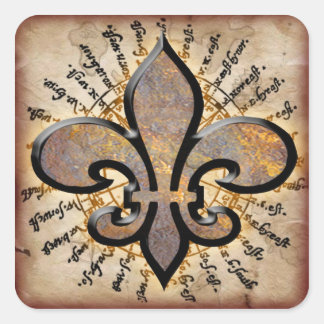 Fleur De Lis Vierkante Sticker