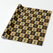 Fleur De Lis Vierkante Tegel Inpakpapier (Uitgerold)