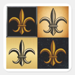 Fleur De Lis Vierkante Tegels Stickers