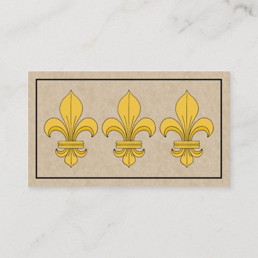 Fleur-de-lis Visitekaartje (Achterkant)