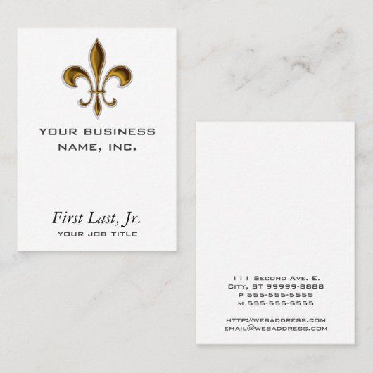 Fleur DE Lis Visitekaartje (Voorkant / Achterkant)