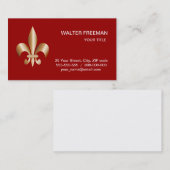 Fleur de lis visitekaartje (Voorkant / Achterkant)