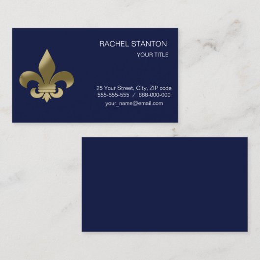 Fleur de Lis Visitekaartje (Voorkant / Achterkant)