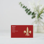 Fleur de lis visitekaartje (Staand voorkant)