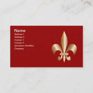 Fleur de lis visitekaartje