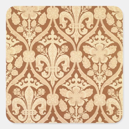 "Fleur-de-Lis", voor de voortplanting bestemd beha Vierkante Sticker (Voorkant)