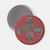 Fleur De Lis Water Meter Deksel Magneet (Voorkant / Achterkant)