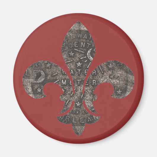 Fleur De Lis Water Meter Deksel Magneet (Voorkant)