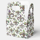 Fleur de Lis Waterverf Mardi Gras Vibes Bedankdoosjes (Geopend)