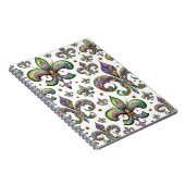 Fleur de Lis Waterverf Mardi Gras Vibes Notitieboek (Rechterzijde)