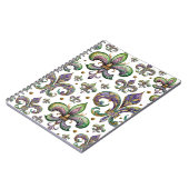Fleur de Lis Waterverf Mardi Gras Vibes Notitieboek (Linkerzijde)