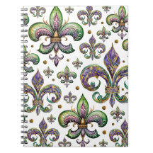 Fleur de Lis Waterverf Mardi Gras Vibes