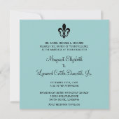 Fleur de lis Wedding Invitation Kaart (Voorkant)