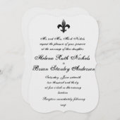 Fleur De Lis Wedding Invitations Kaart (Voorkant / Achterkant)