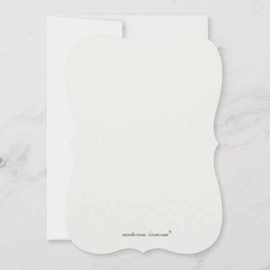 Fleur De Lis Wedding Invitations Kaart (Achterkant)