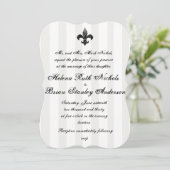 Fleur De Lis Wedding Invitations Kaart (Staand voorkant)