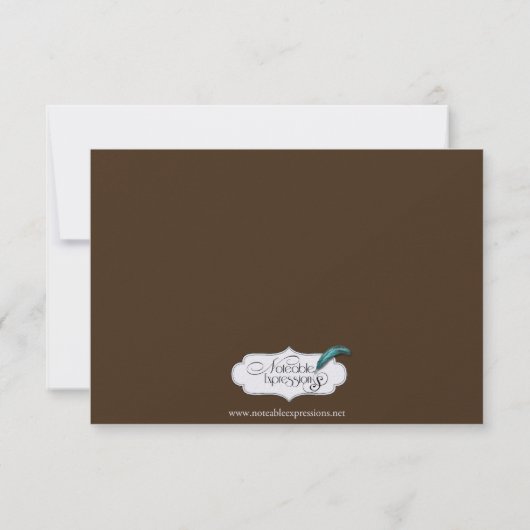  Fleur de Lis Wedding Response Kaart (Achterkant)