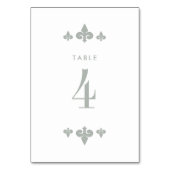 Fleur-de-lis Wedding Table Number Kaarten (Voorkant)