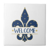 Fleur-de-lis Welcome Tegeltje (Voorkant)