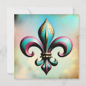 Fleur de lis-Wenskaart Kaart (Voorkant)