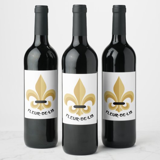Fleur-de-Lis Wijn Etiket (Flessen)