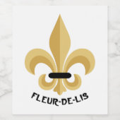 Fleur-de-Lis Wijn Etiket (Enkel label)