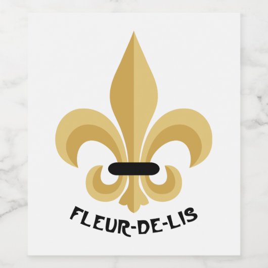 Fleur-de-Lis Wijn Etiket (Enkel label)