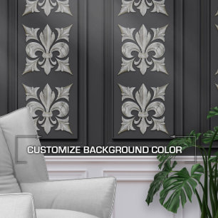 Fleur-de-Lis wit marmer Behang
