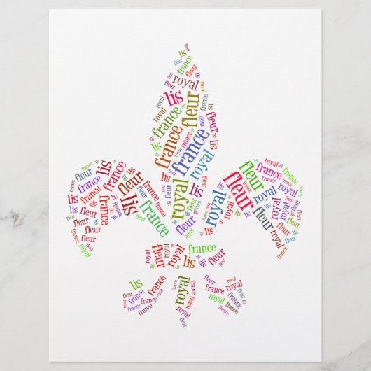 Fleur de Lis-woordsymbool Flyer (Voorkant)