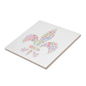 Fleur de Lis-woordsymbool Tegeltje (Zijkant)