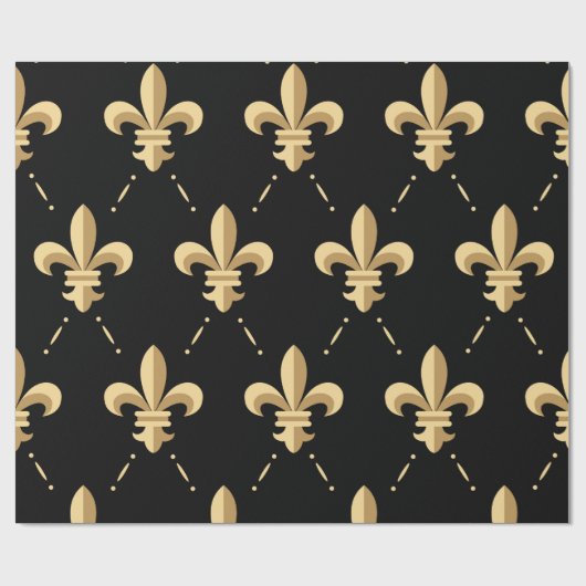 Fleur De Lis Wrapping Paper Cadeaupapier (Vlak)