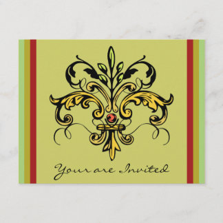 Fleur de lis Xmas Kaart