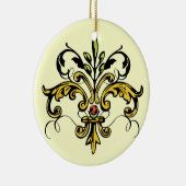 Fleur de lis Xmas Keramisch Ornament (Rechts)
