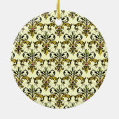 Fleur de lis Xmas Keramisch Ornament (Achterkant)