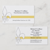Fleur de Lis Yellow Stripe Visitekaartje (Voorkant / Achterkant)