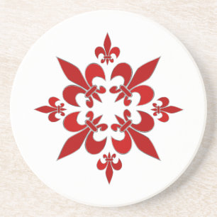 Fleur de Lis Zandsteen Onderzetter