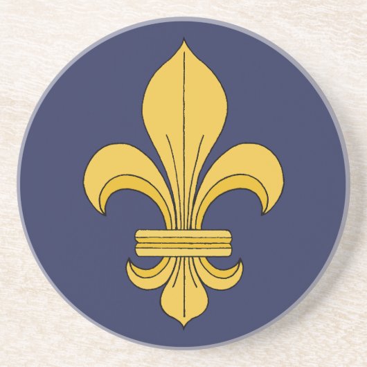 Fleur-de-lis Zandsteen Onderzetter (Voorkant)