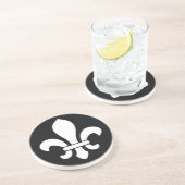 Fleur de lis zandsteen onderzetter (Zijkant)