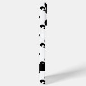 Fleur de Lis, Zwart op Wit, Zwart, Uw Naam Case-Mate iPhone Case (Achterkant / Rechts)
