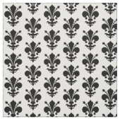 Fleur de lis zwart-wit middeleeuws patroon stof (Swatch)