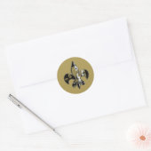 Fleur de lis zwarte en gouden stickers (Envelop)