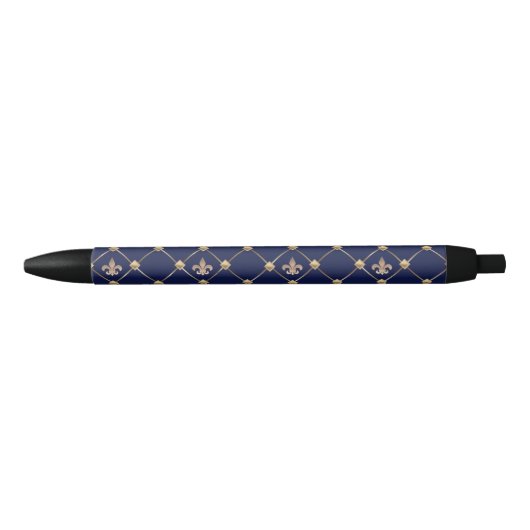 Fleur de Lis Zwarte Inkt Pen (Voorkant)