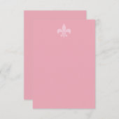 Fleur de Lise Enclosure Card in Pinks Informatiekaartje (Voorkant / Achterkant)