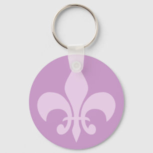 Fleur de Lise in lila sleutelhanger